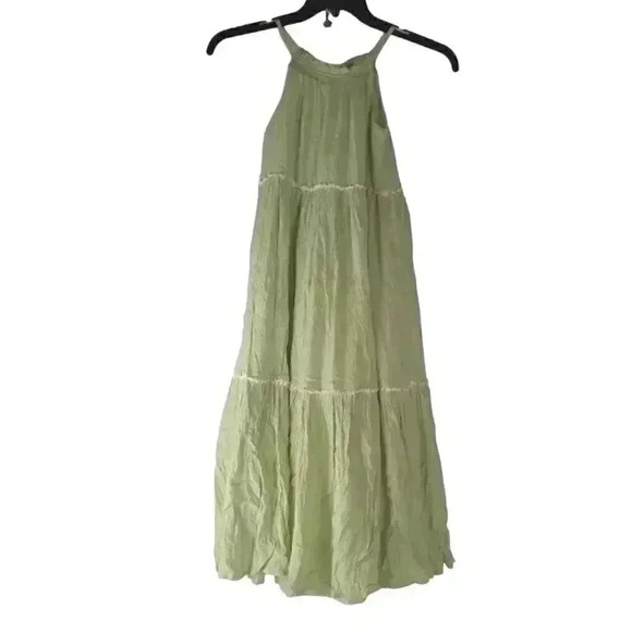 Rachel Zoe Women's Sleeveless High Neck Green Boho Dress sz 8 - Picture 1 of 13
